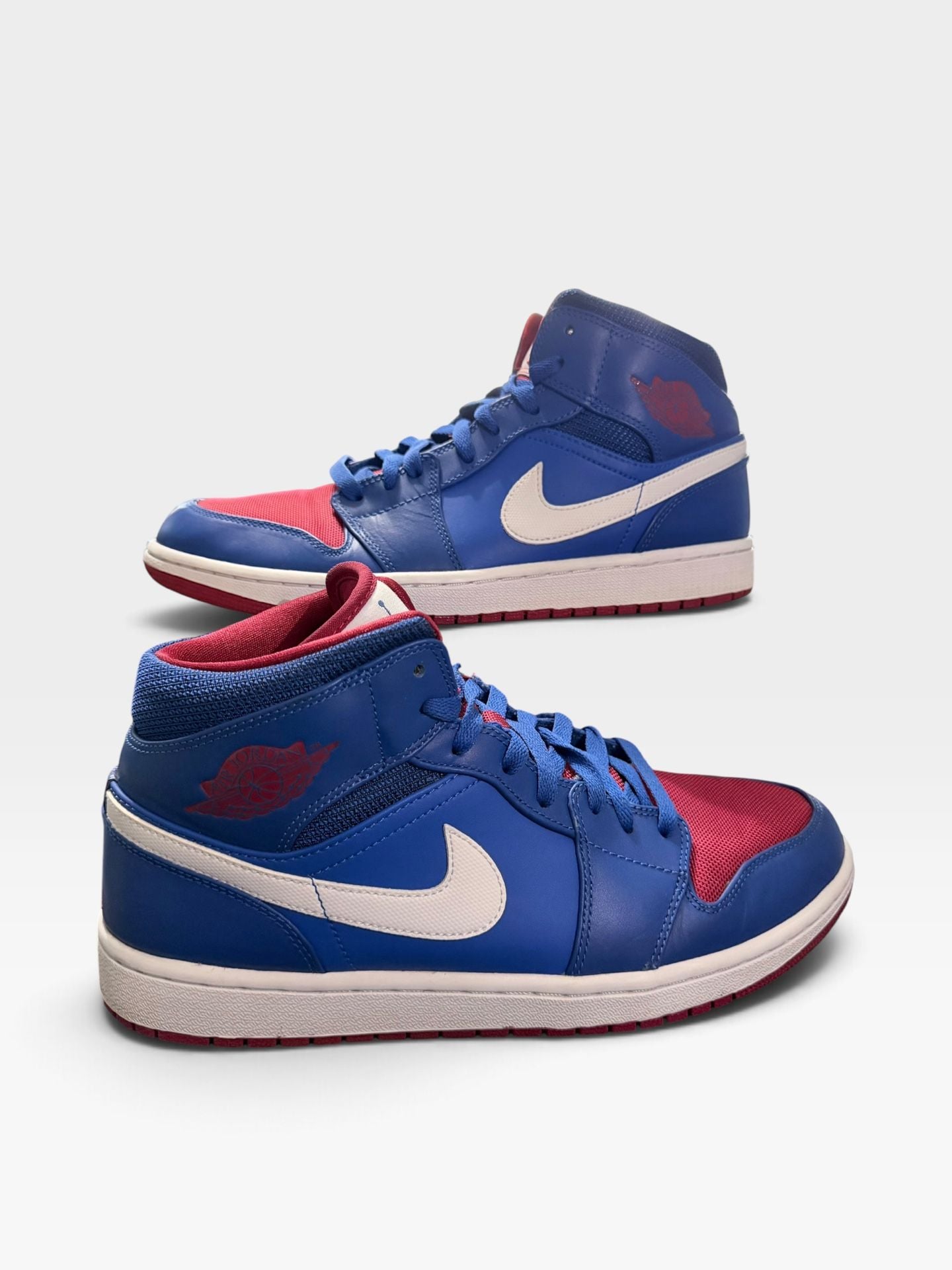 Nike Air Jordan 1 Mid Detroit Pistons (2012)Blue Red Sneakers - 11M 2