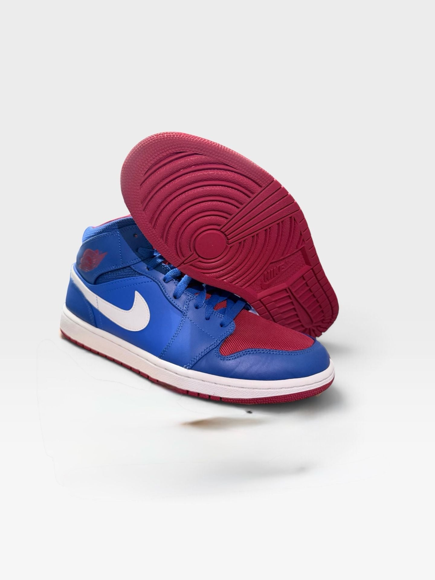 Nike Air Jordan 1 Mid Detroit Pistons (2012)Blue Red Sneakers - 11M 6