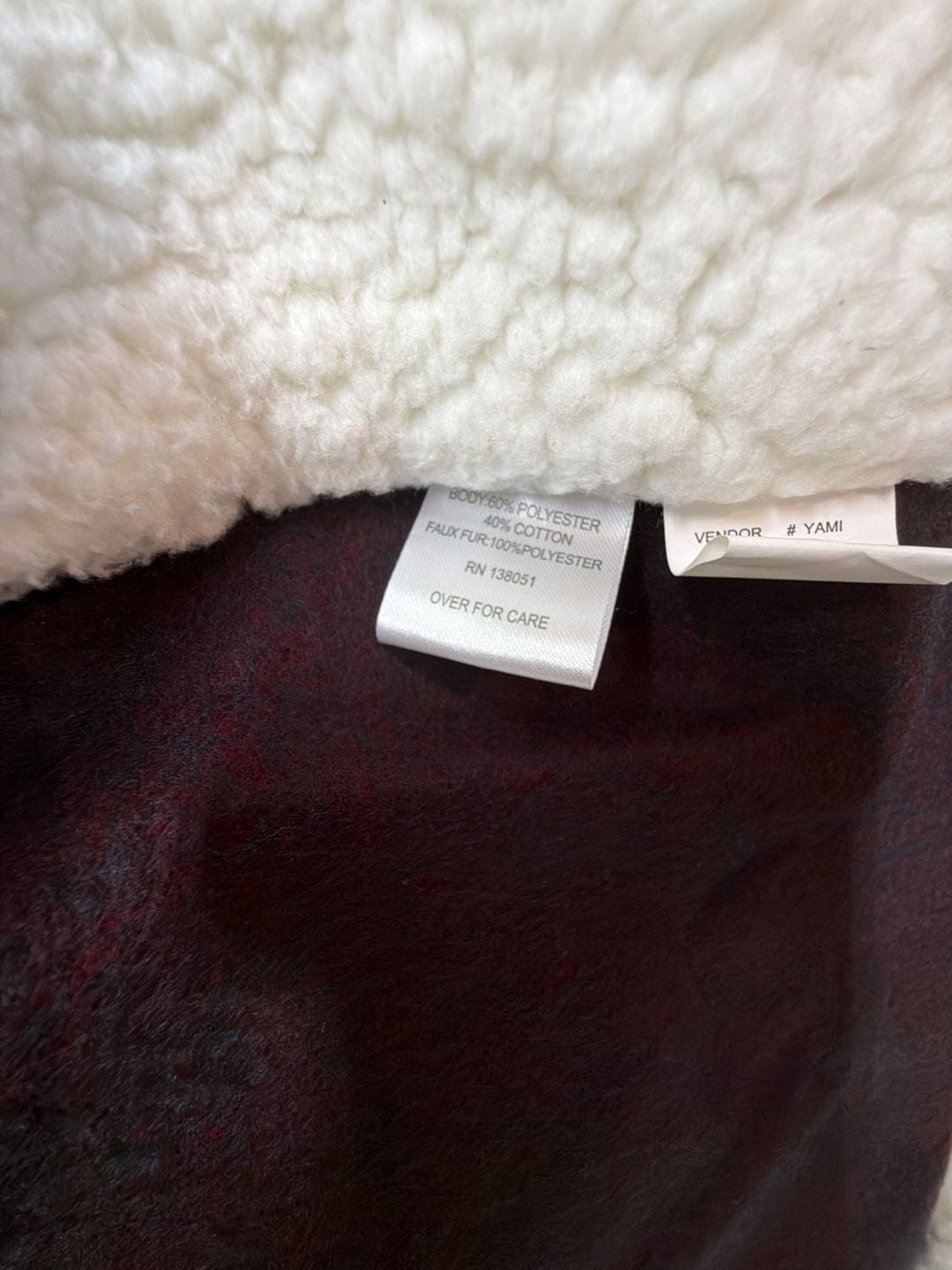 North River Cardigan Jacket Size XL Burgundy Sherpa Lined 4