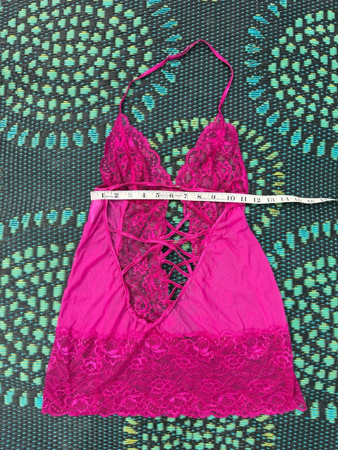 Seduction by Frederick's of Hollywood Chemise Size L Pink Lace Lingerie 4