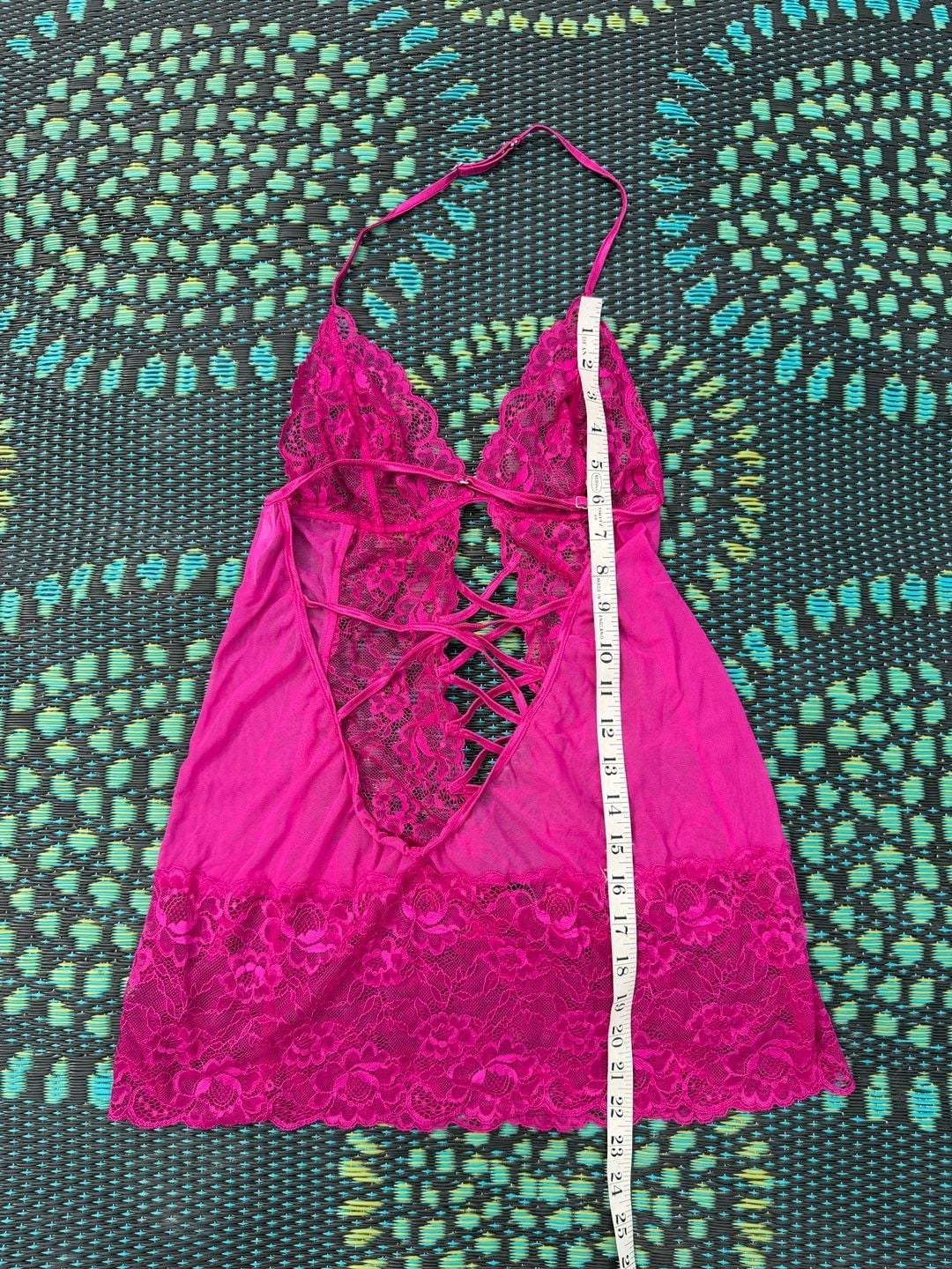 Seduction by Frederick's of Hollywood Chemise Size L Pink Lace Lingerie 5