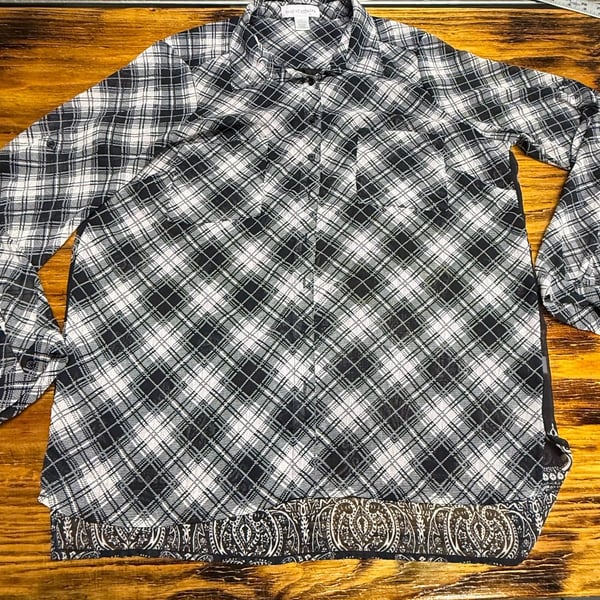 Band of Gypsies Plaid Button Down Shirt Size Y2K streetwear