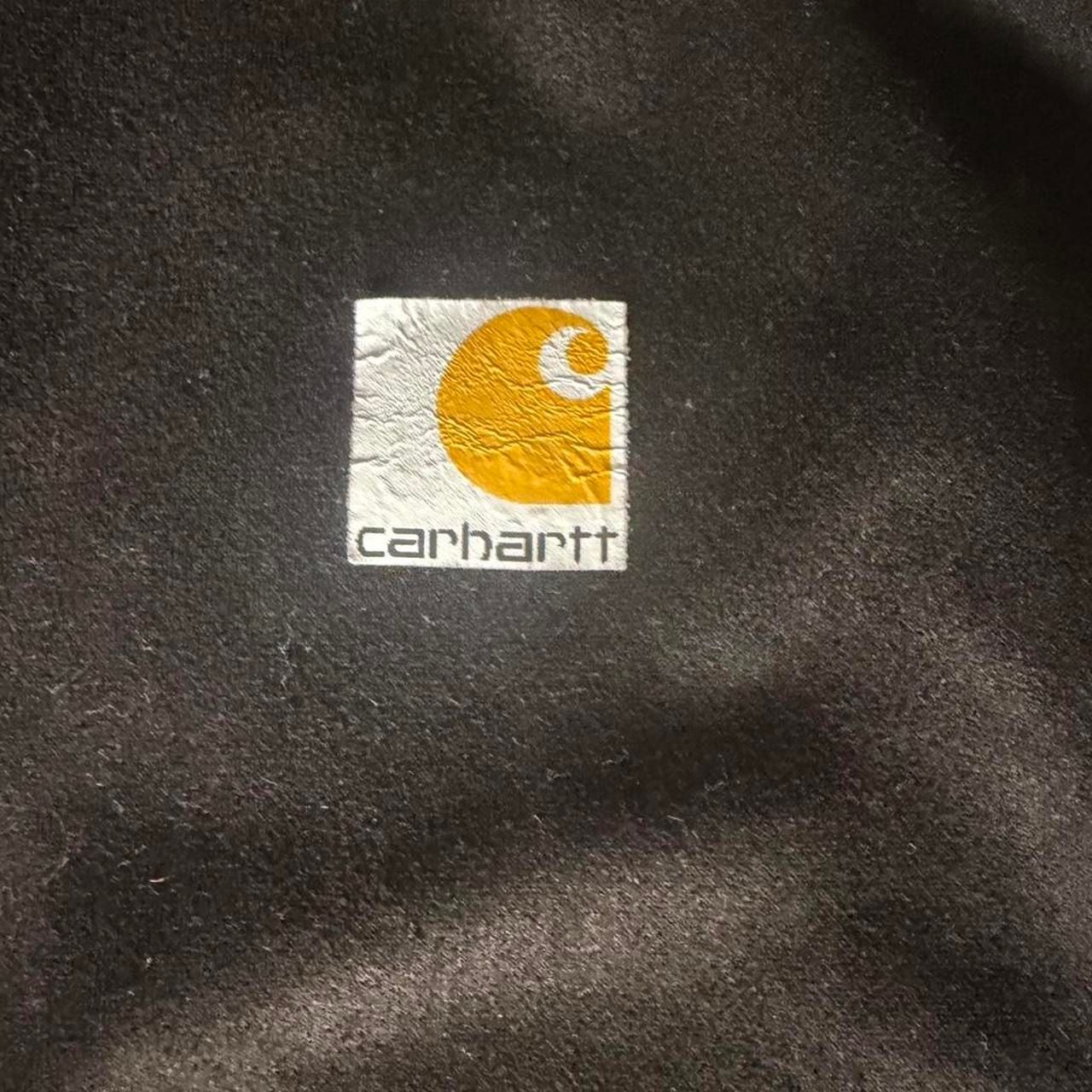 Carhartt 1/4-Zip Pullover Size M Black Sherpa Collar Sweatshirt 2