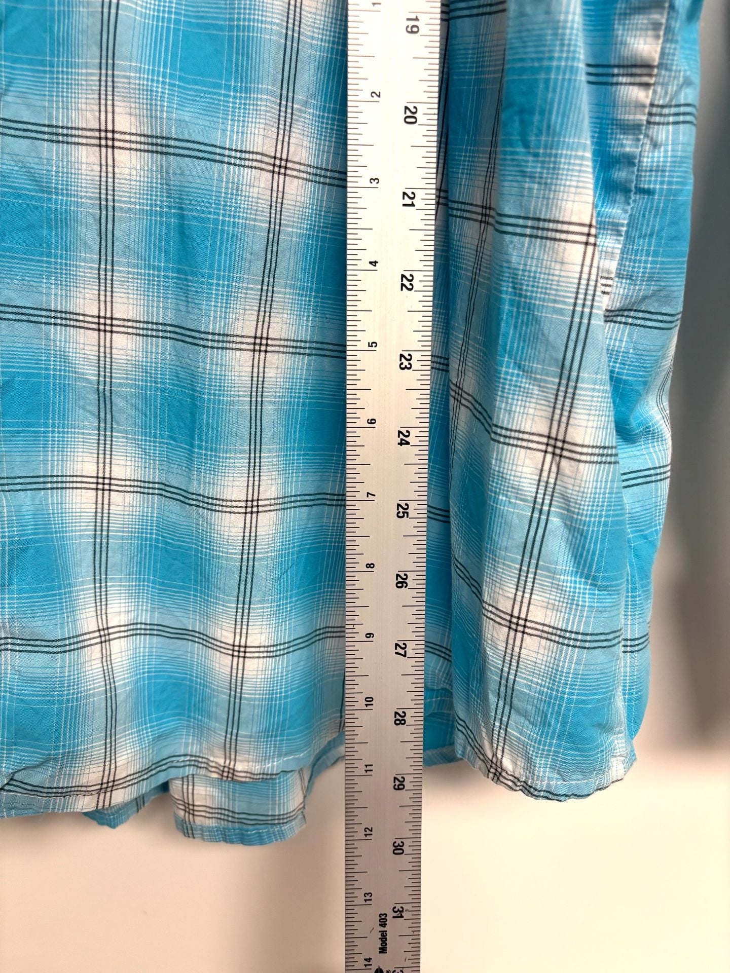 Wrangler Western Shirt Size XXL Turquoise Logo Plaid Long Sleeve 5