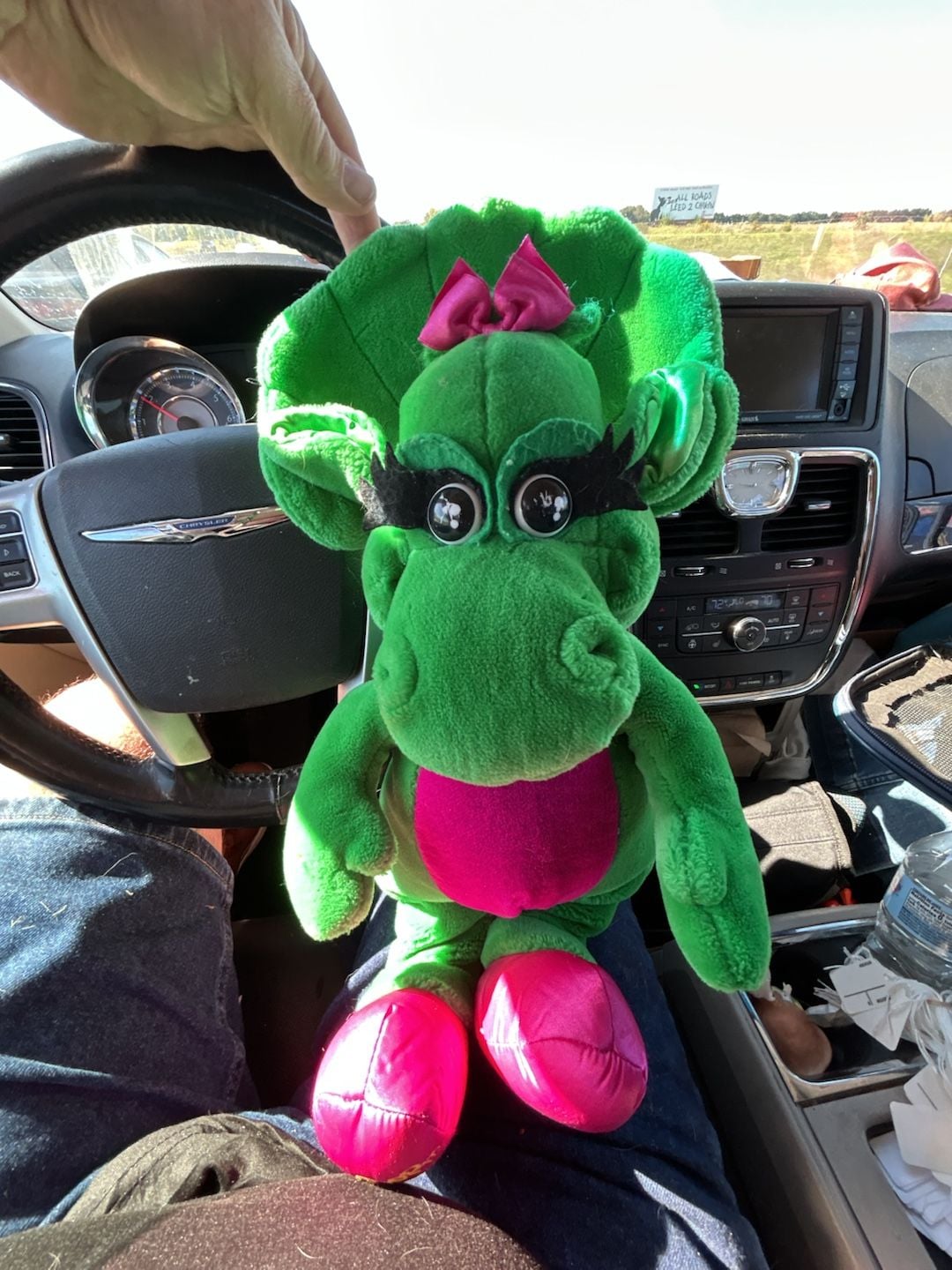 Dakin Baby Bop Barney Plush Stuffed Dinosaur 1992 Vintage Green 1