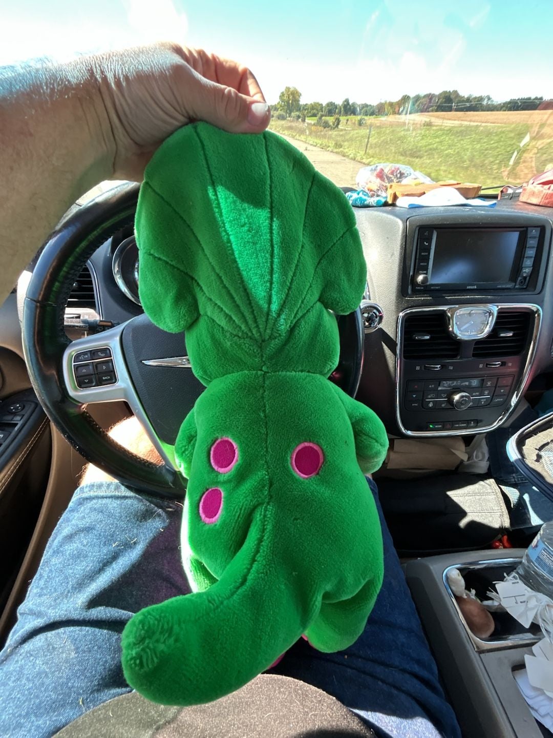 Dakin Baby Bop Barney Plush Stuffed Dinosaur 1992 Vintage Green 2