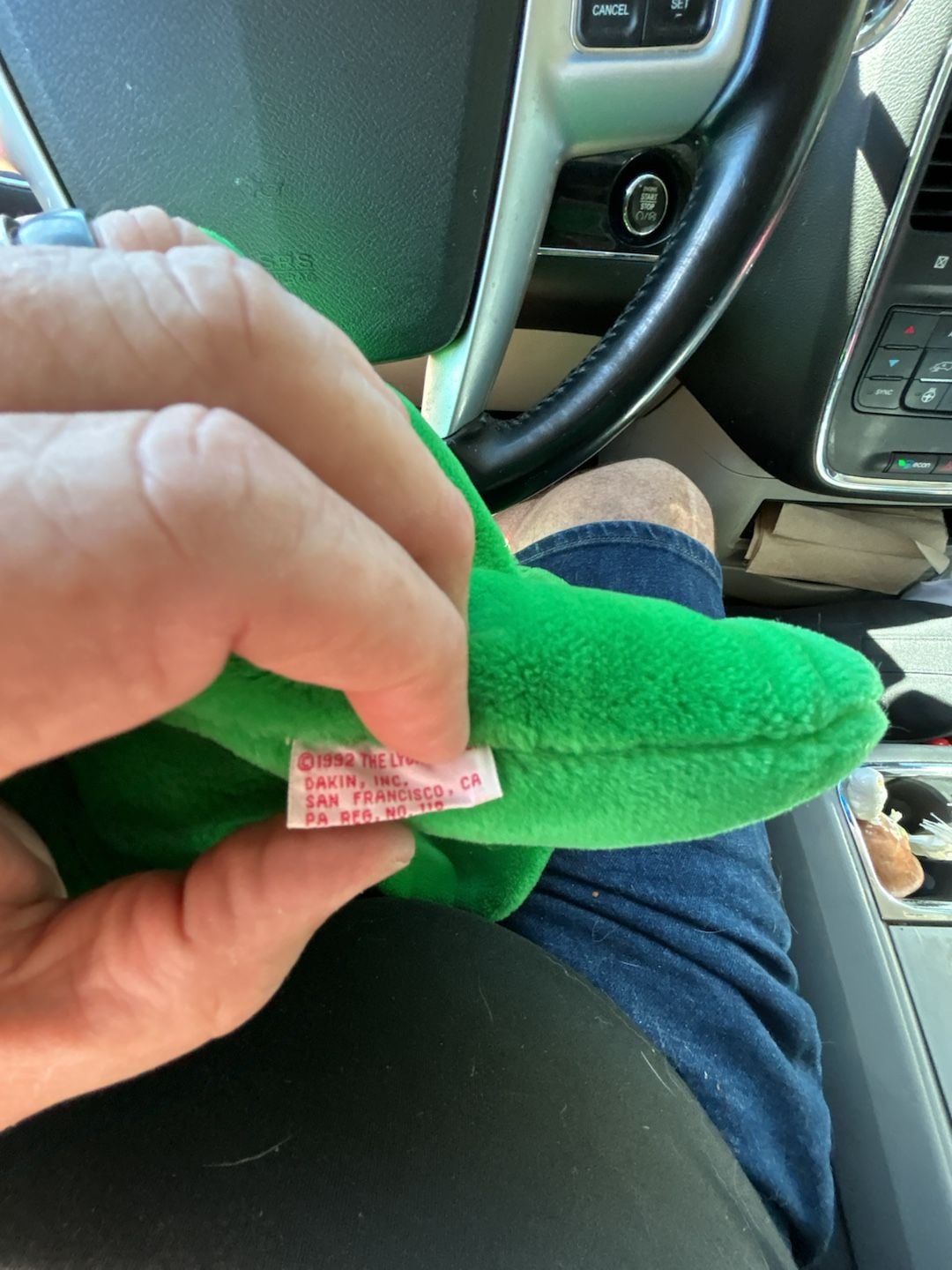 Dakin Baby Bop Barney Plush Stuffed Dinosaur 1992 Vintage Green 3