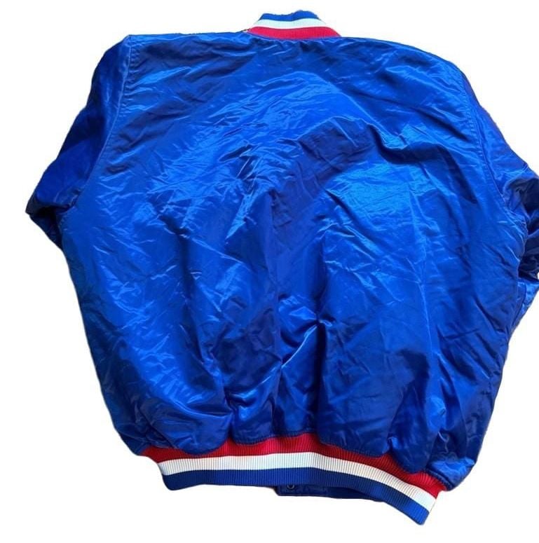Hardwood Classics Baltimore Bullets Satin Bomber Jacket Blue 8