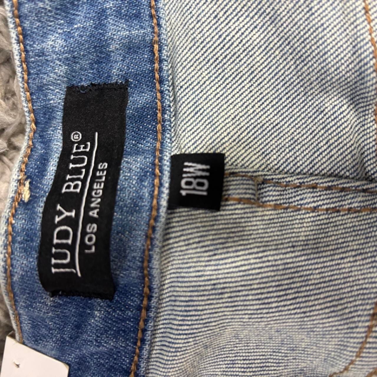 Judy Blue Straight Leg Jeans Size 18W Destroyed Side Seam 8