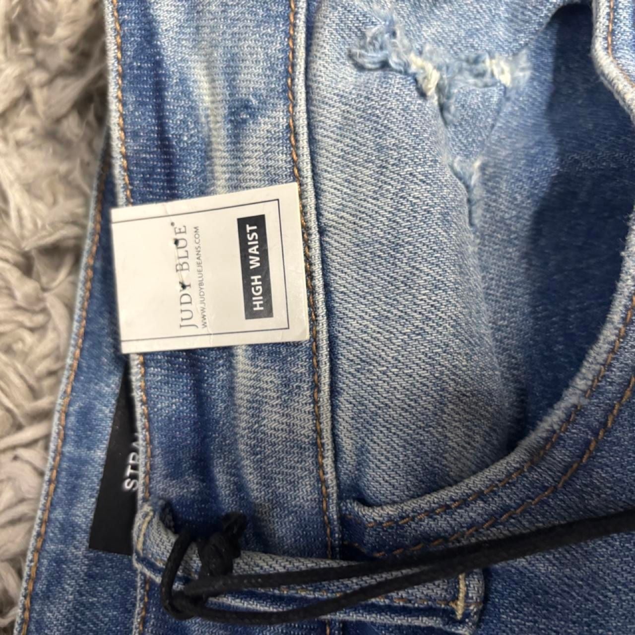 Judy Blue Straight Leg Jeans Size 18W Destroyed Side Seam 9