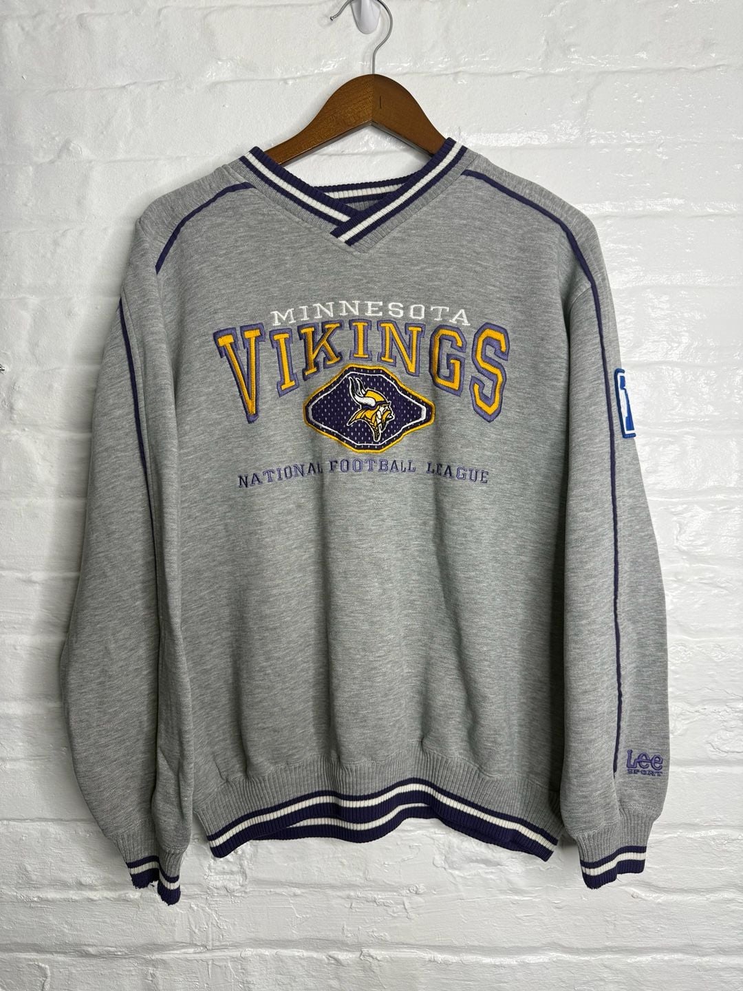 Lee Sport Minnesota Vikings Sweatshirt Size L Gray NFL 2