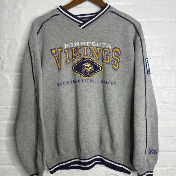 Lee Sport Minnesota Vikings Sweatshirt Size L Gray NFL