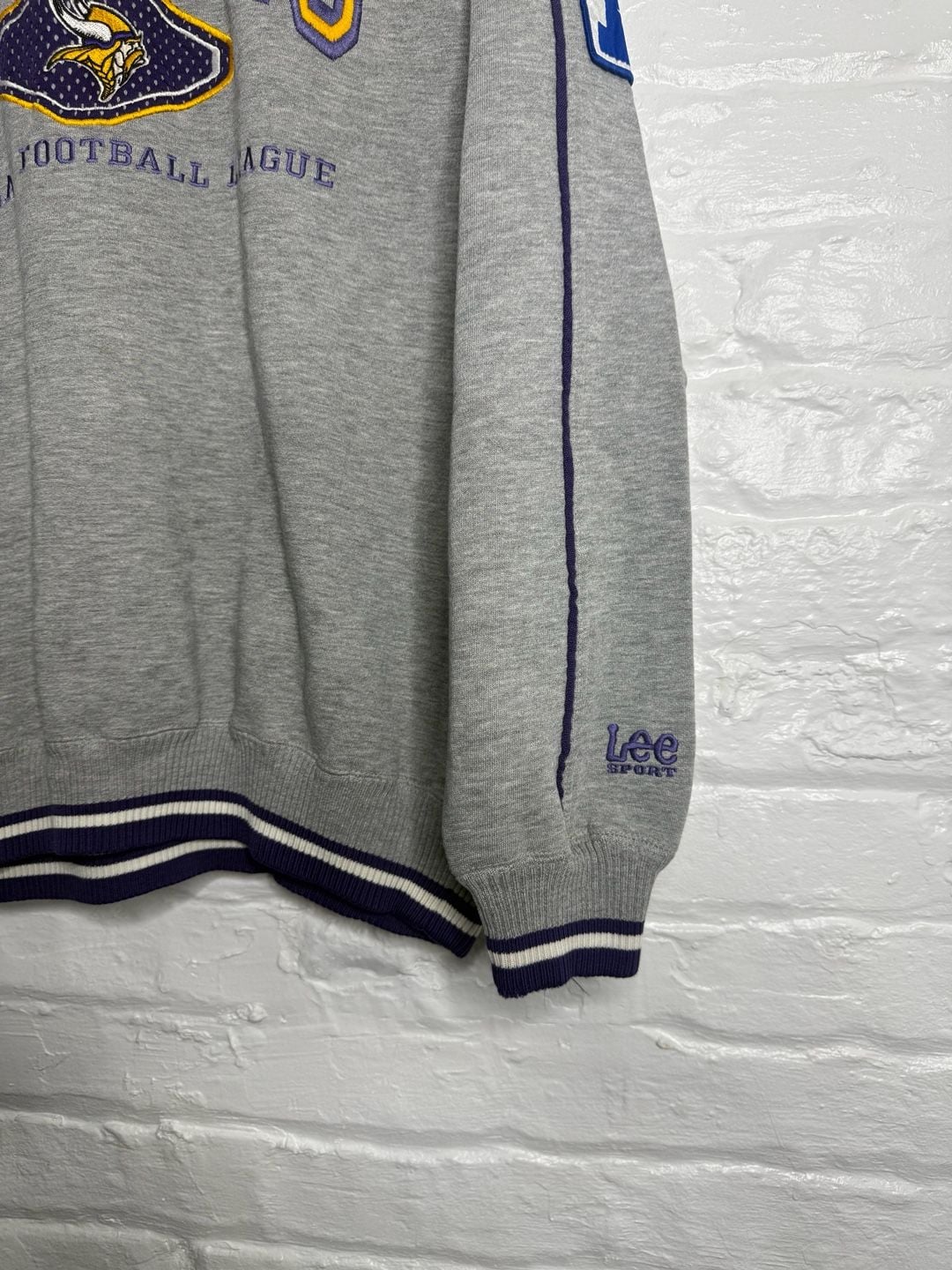 Lee Sport Minnesota Vikings Sweatshirt Size L Gray NFL 3
