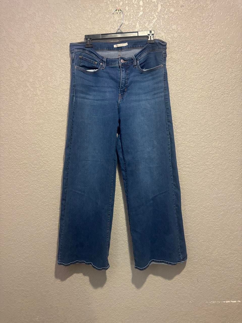 Levi's 318 Shaping Wide Leg Jeans Size 32 Blue Denim 2