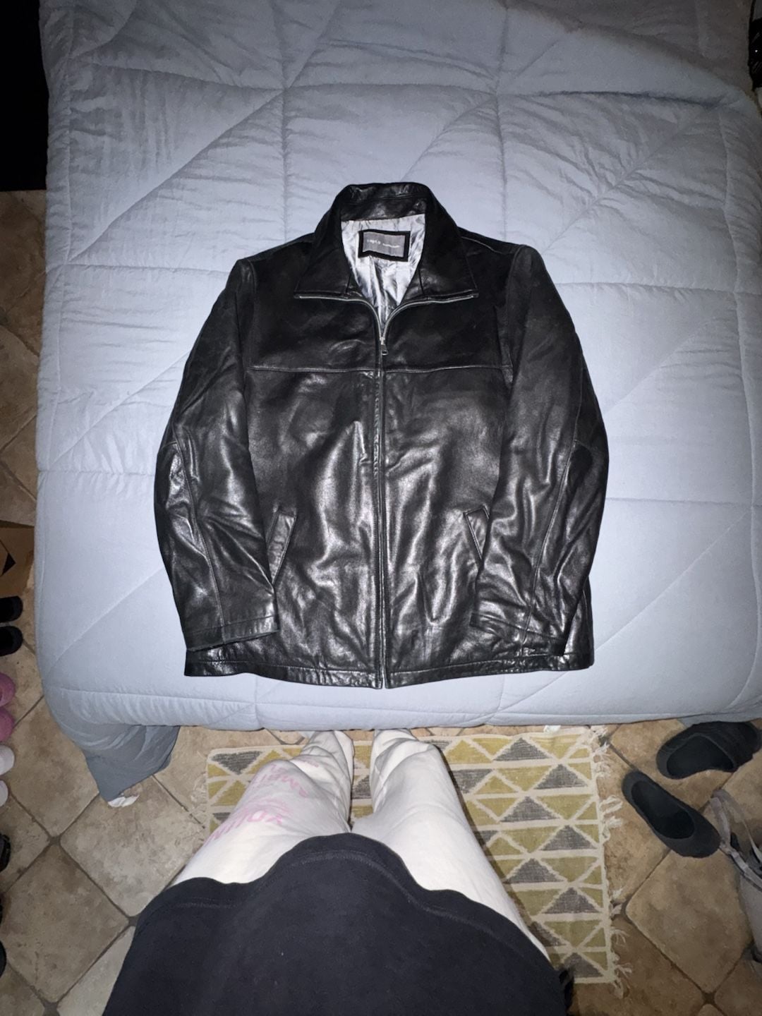 Apt. 9 Lambskin Leather Jacket Size XL Black 2