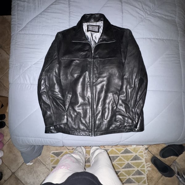 Apt. 9 Lambskin Leather Jacket Size XL Black
