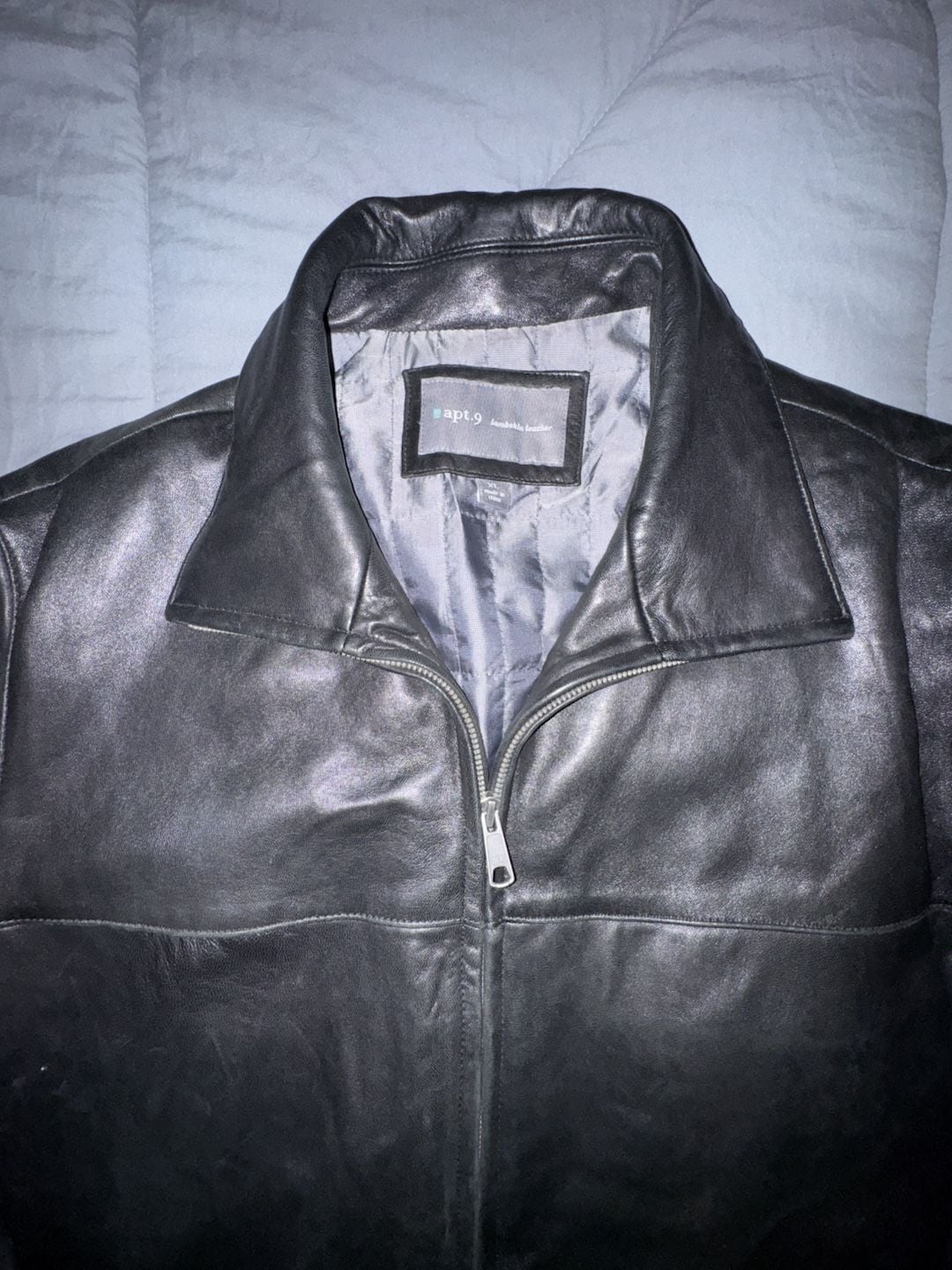 Apt. 9 Lambskin Leather Jacket Size XL Black 3