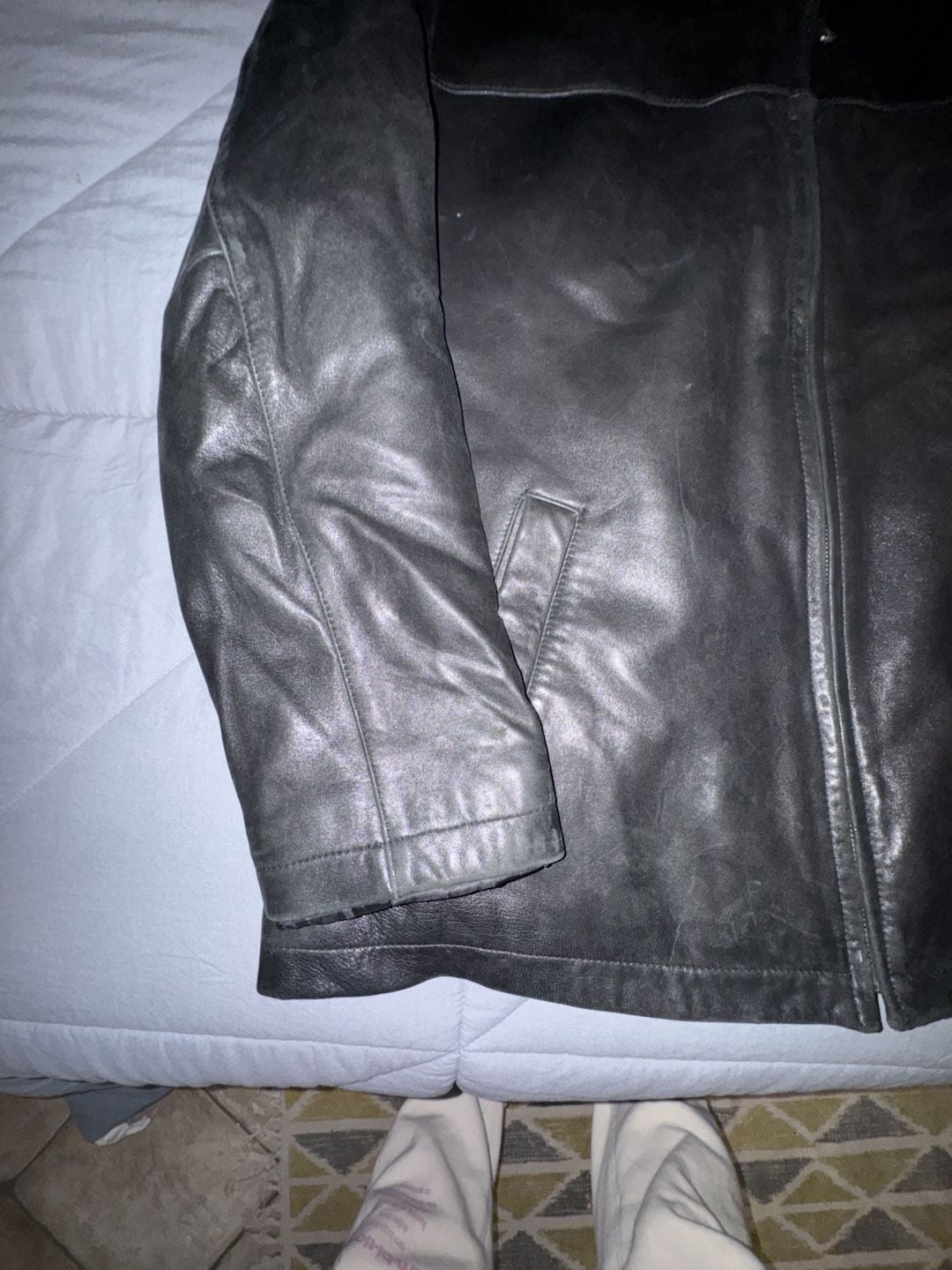 Apt. 9 Lambskin Leather Jacket Size XL Black 5