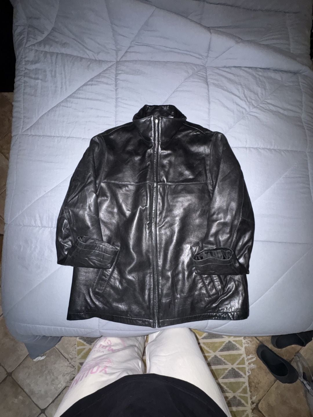 Apt. 9 Lambskin Leather Jacket Size XL Black 7