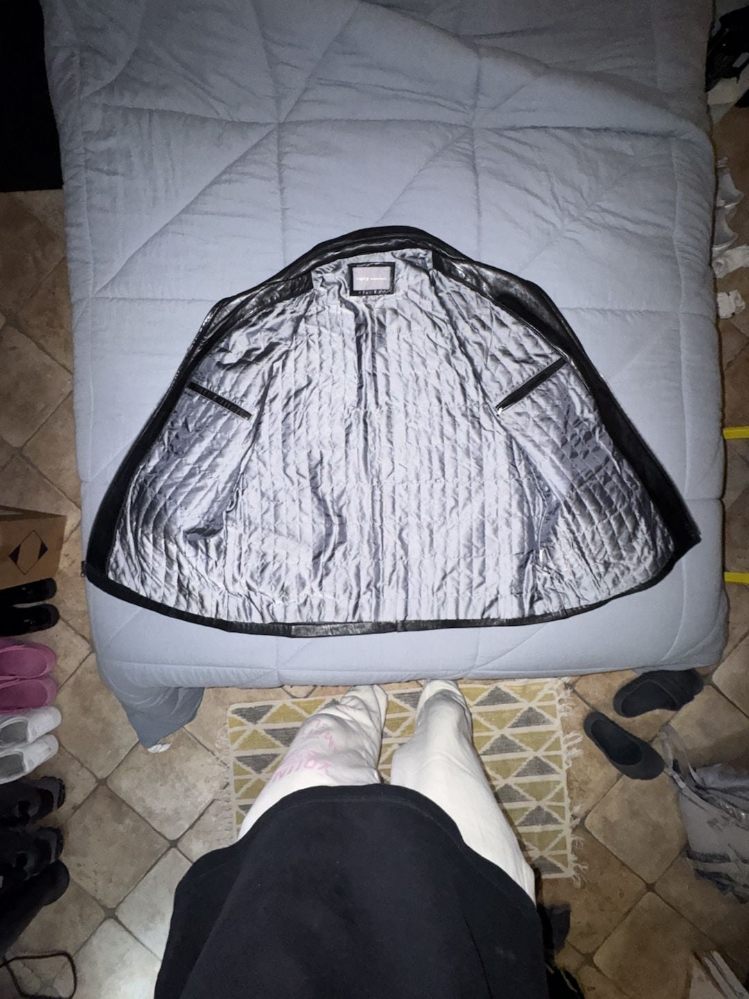 Apt. 9 Lambskin Leather Jacket Size XL Black 8