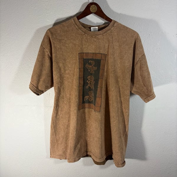 Vintage Brown Tribal T-Shirt Size XL