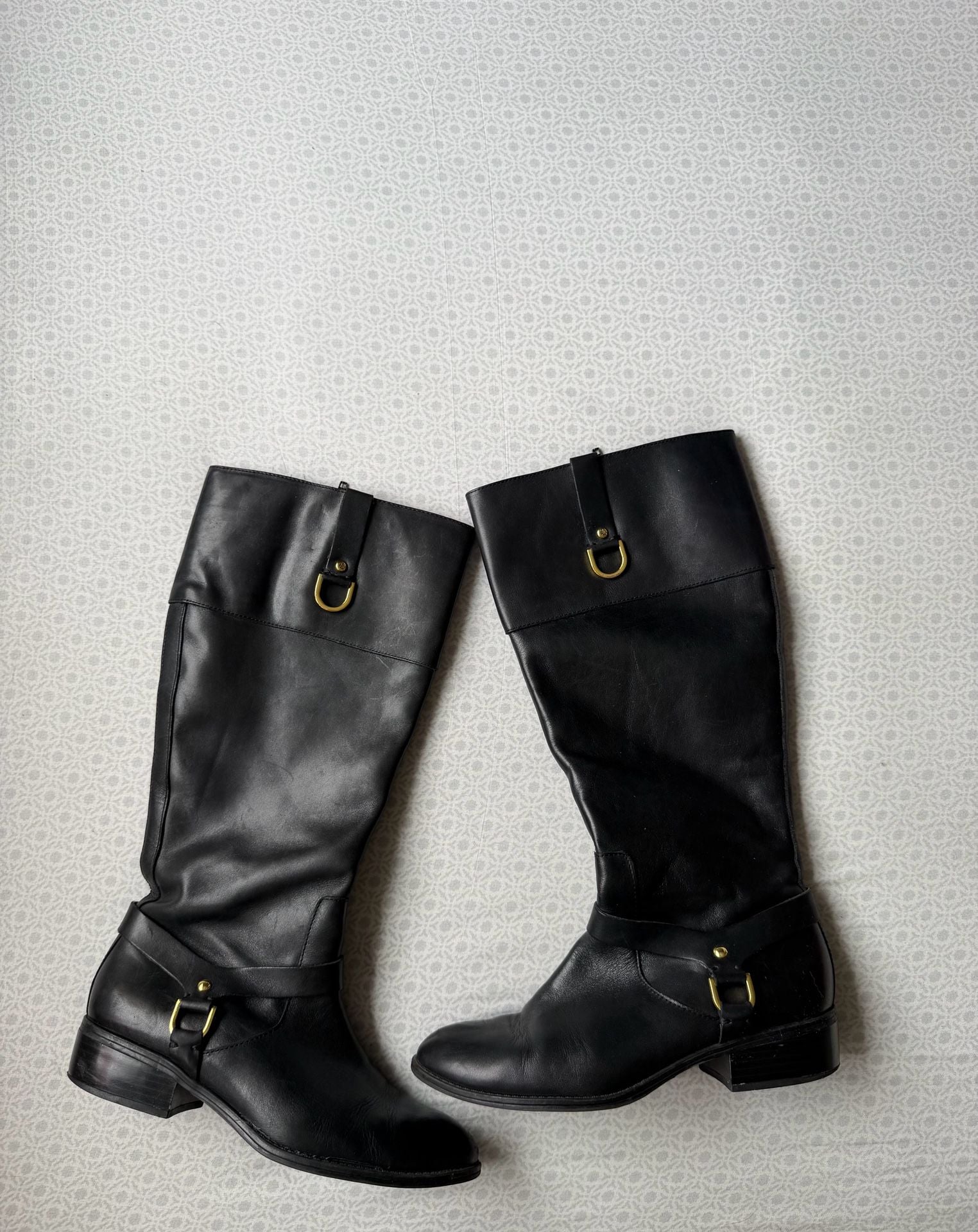 Lauren Ralph Lauren Mesa Black Leather Riding Boots 2