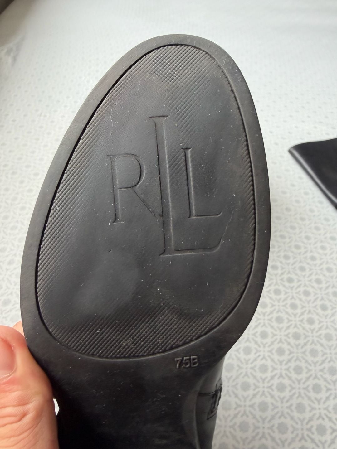 Lauren Ralph Lauren Mesa Black Leather Riding Boots 7