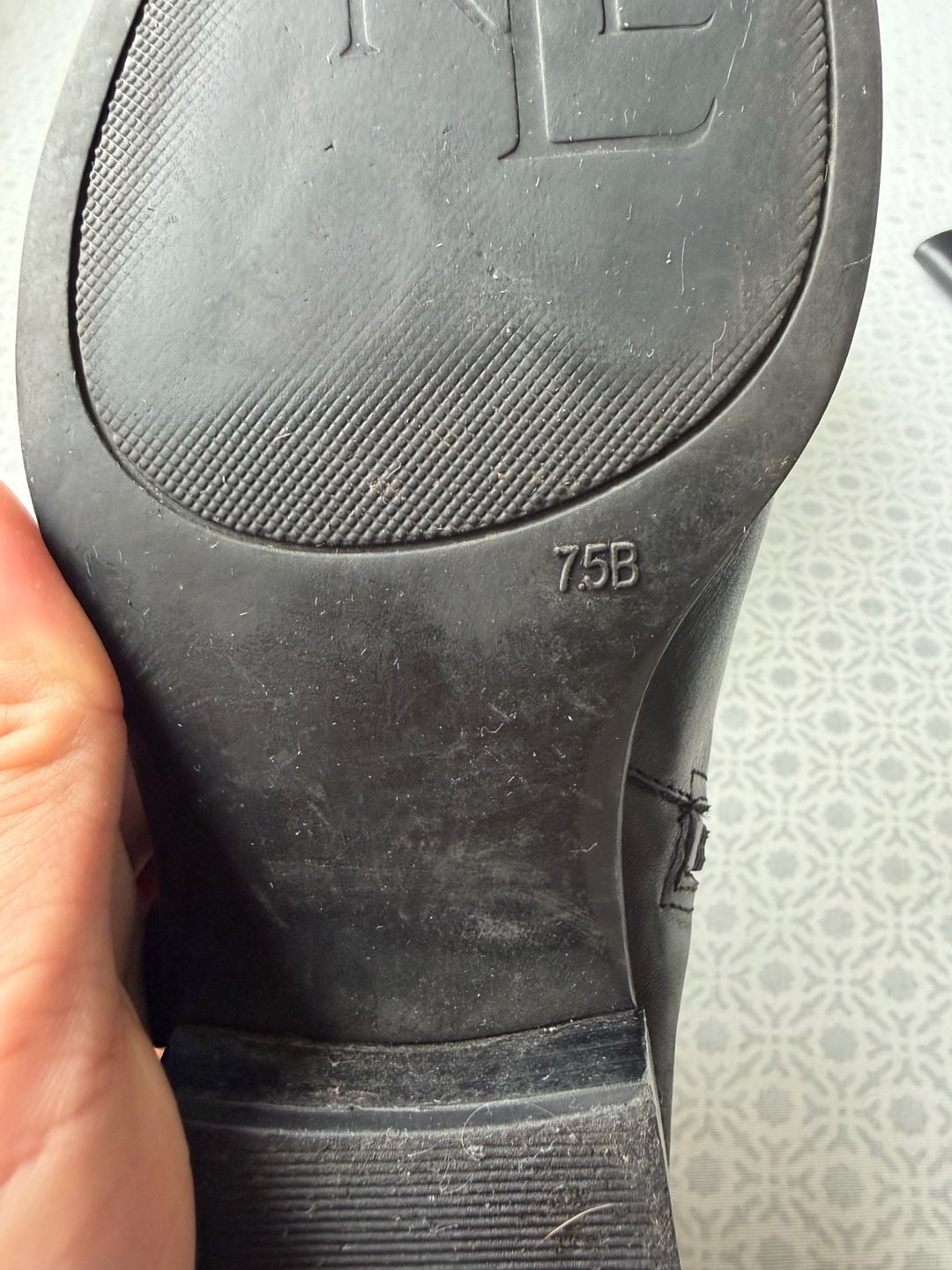 Lauren Ralph Lauren Mesa Black Leather Riding Boots 8