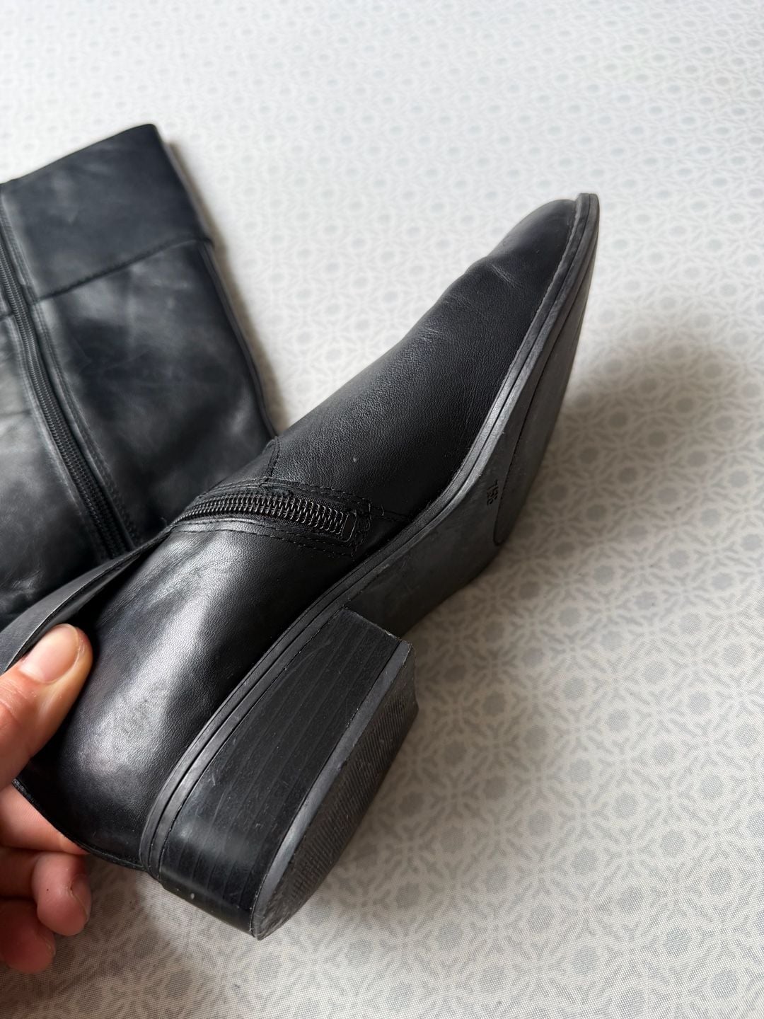 Lauren Ralph Lauren Mesa Black Leather Riding Boots 14