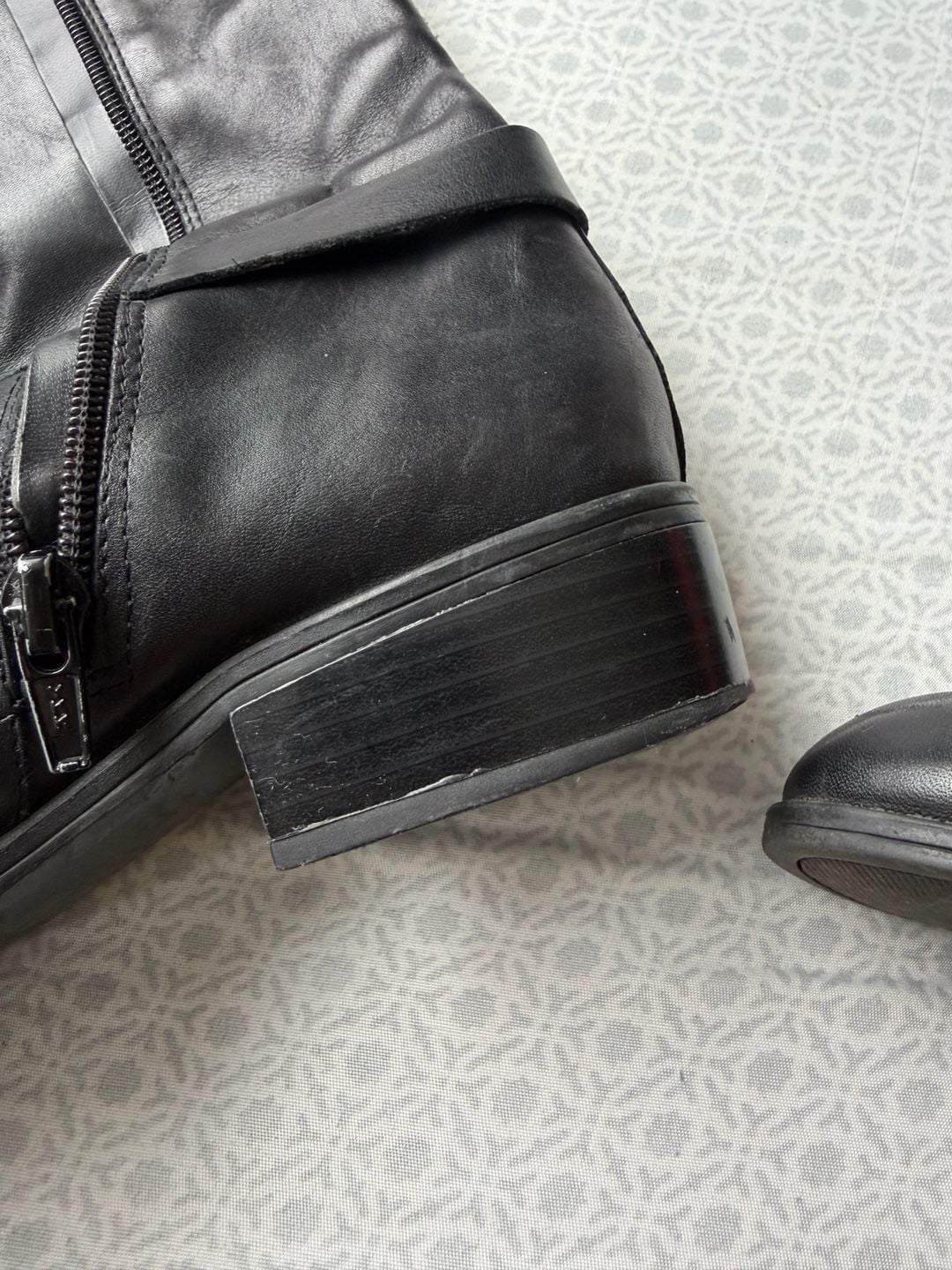 Lauren Ralph Lauren Mesa Black Leather Riding Boots 20