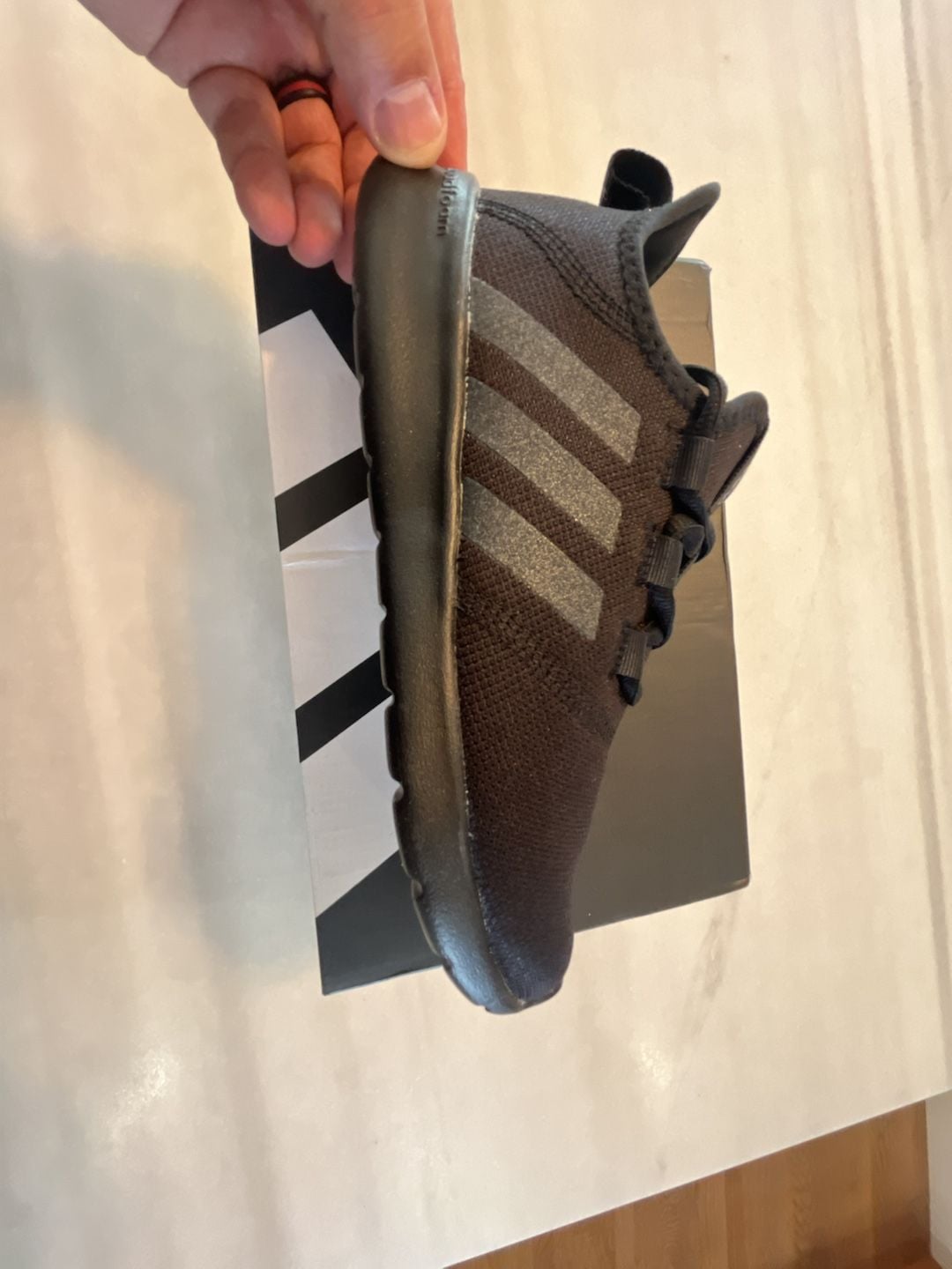 Adidas Cloudfoam Pure 2.0 Size 6 Black Casual Sneakers Womens 6 7