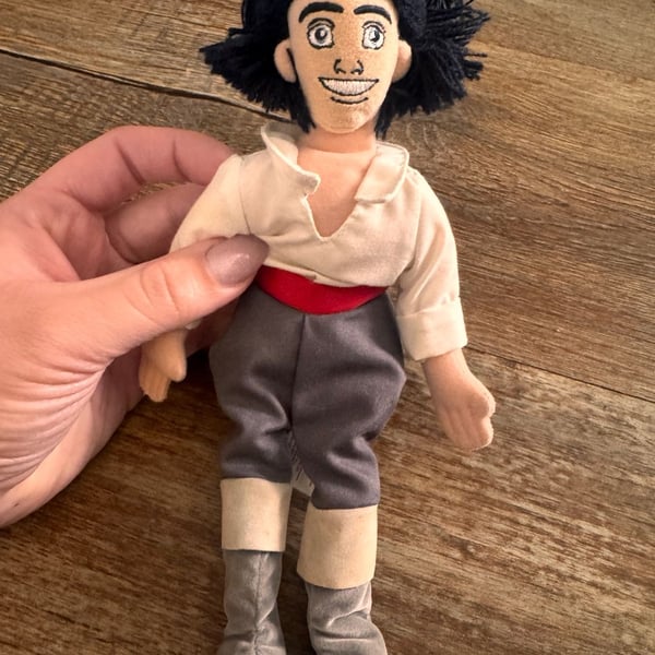 1997 Disney The Little Mermaid Prince Eric Bean Bag Plush Doll