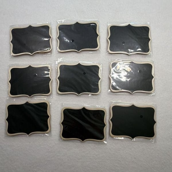 Mini Wooden Chalkboard Signs With Stand Place Cards 9 Pack