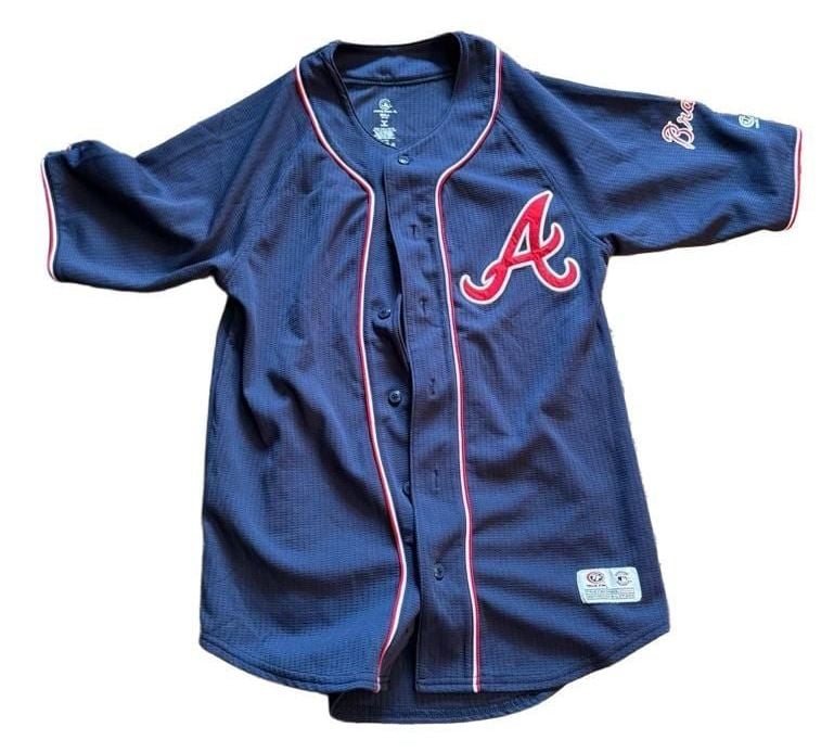 True Fan Atlanta Braves Baseball Jersey Small Blue MLB 2