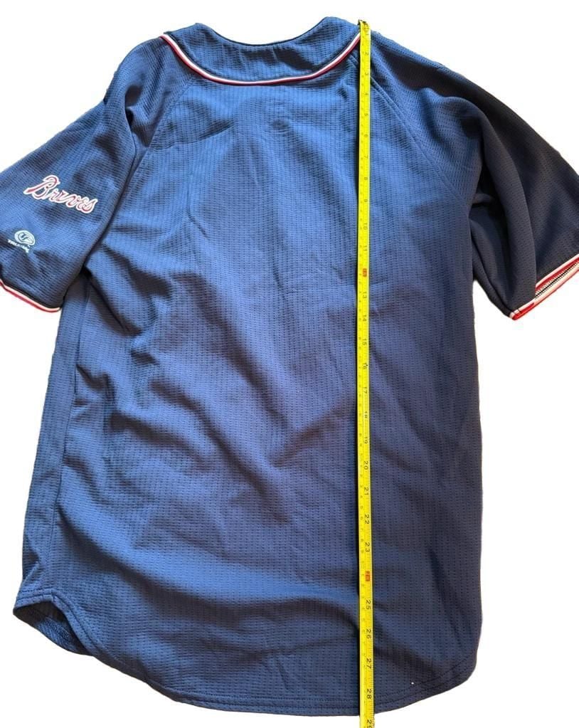 True Fan Atlanta Braves Baseball Jersey Small Blue MLB 8