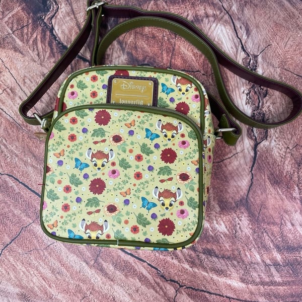 Loungefly Disney Bambi Floral Portrait Crossbody Bag