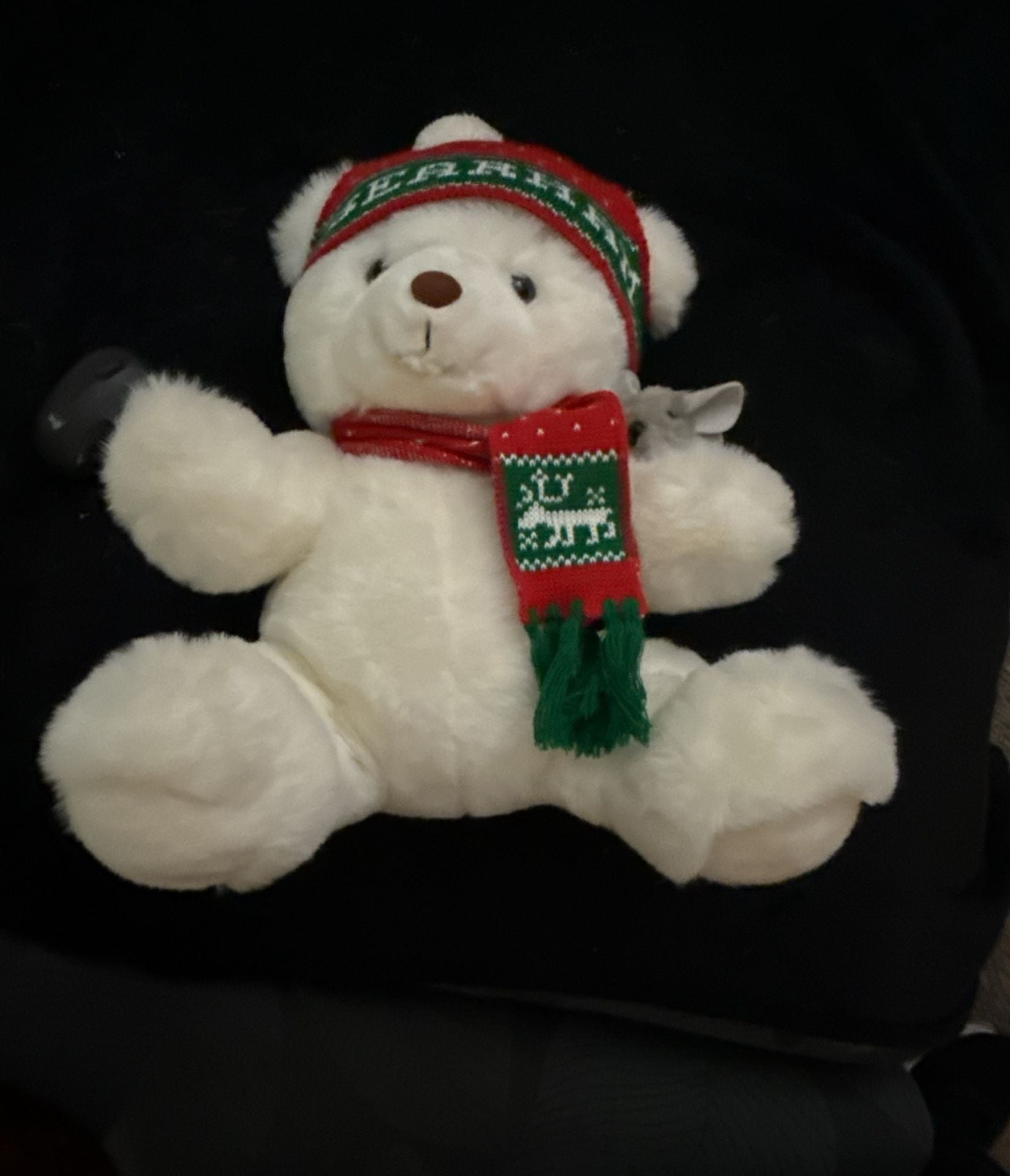 A&S Abearham Christmas Teddy Bear with Hat and Scarf 1