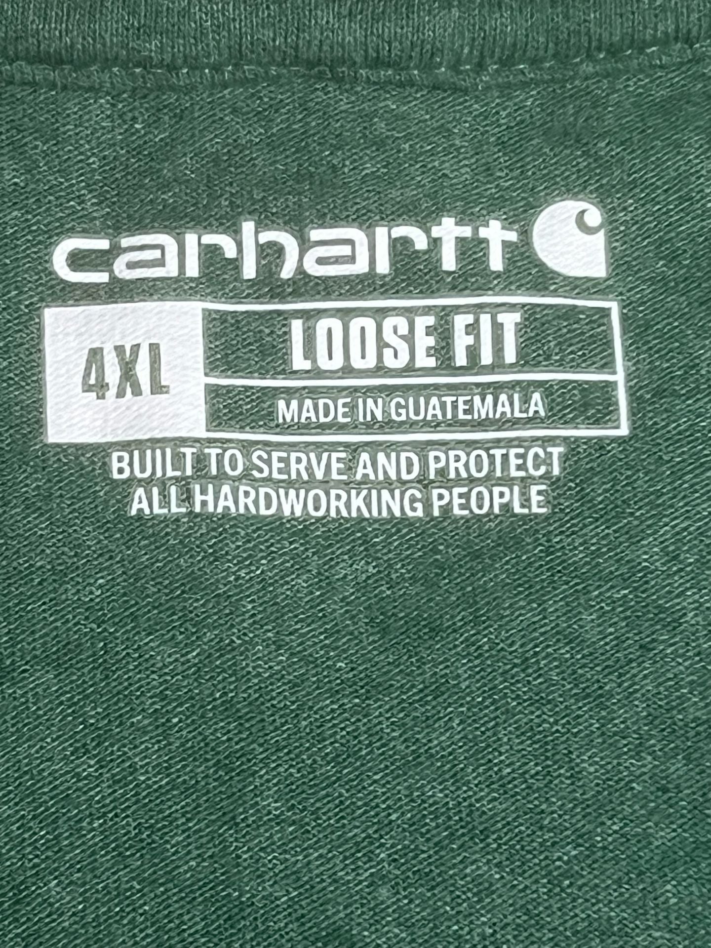 Carhartt K87 Pocket T-Shirt Size 4XL Green Loose Fit 4