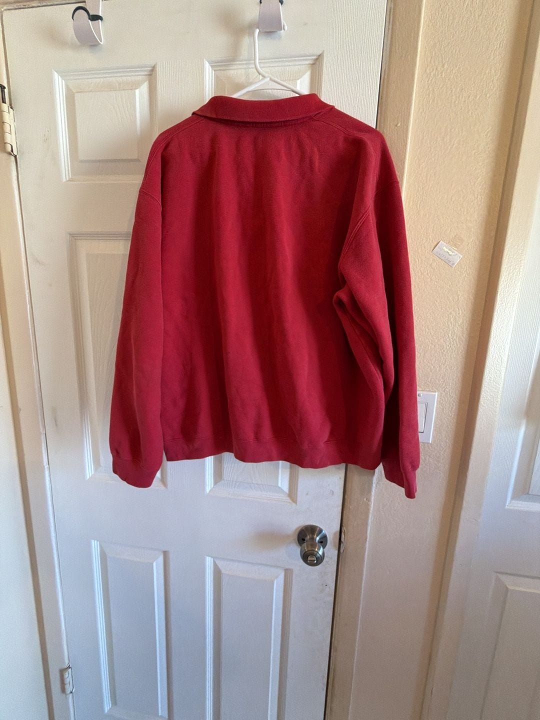 Orvis Polo Sweatshirt Red Long Sleeve Button Collar SOU1432-N 9