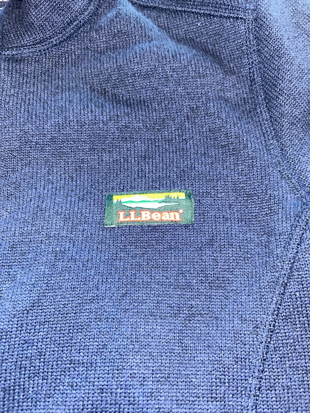 Woman’s LL Bean Sweater Fleece Full Zip Jacket Blue size large 3