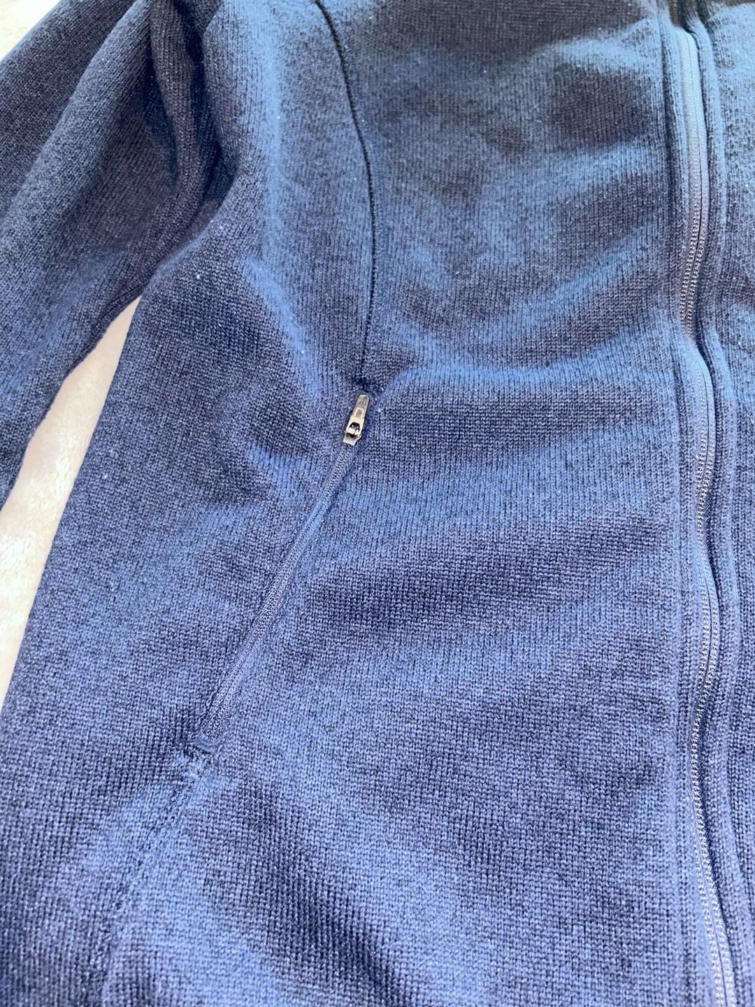Woman’s LL Bean Sweater Fleece Full Zip Jacket Blue size large 7