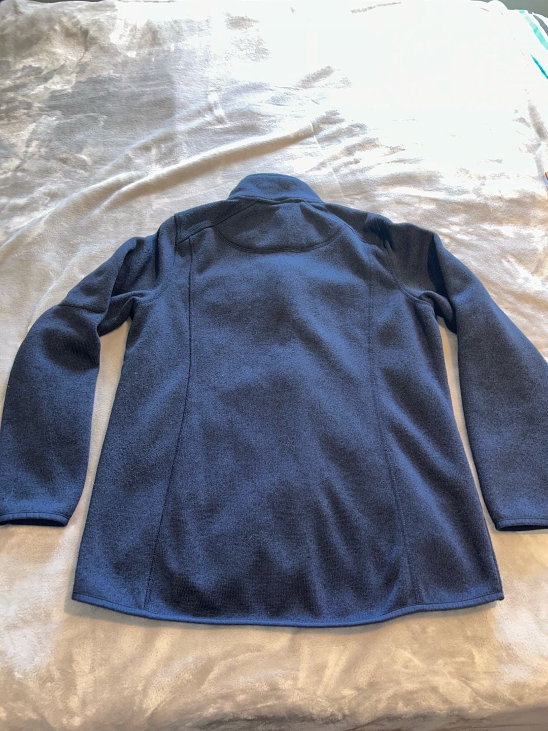Woman’s LL Bean Sweater Fleece Full Zip Jacket Blue size large 10