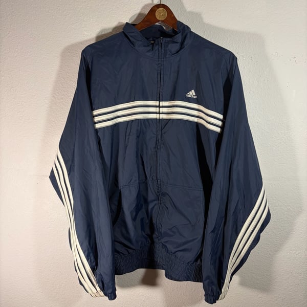 Vintage Adidas Track Jacket Size L Navy Blue