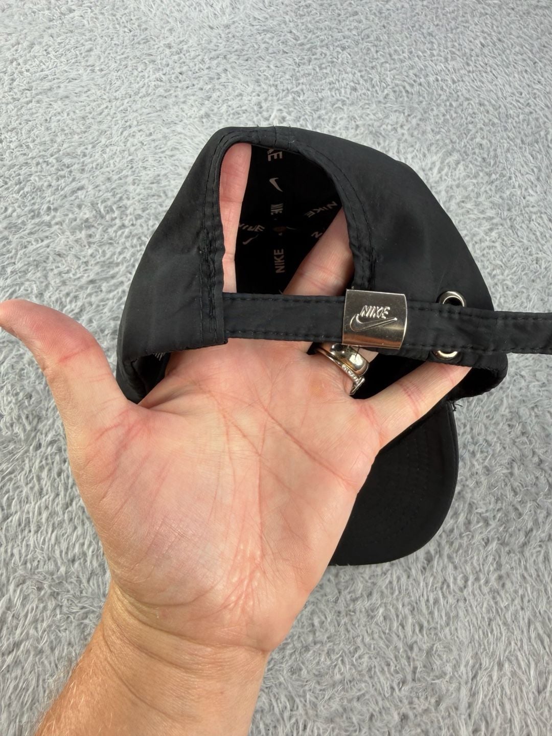 Nike Metal Swoosh Black Cap 7
