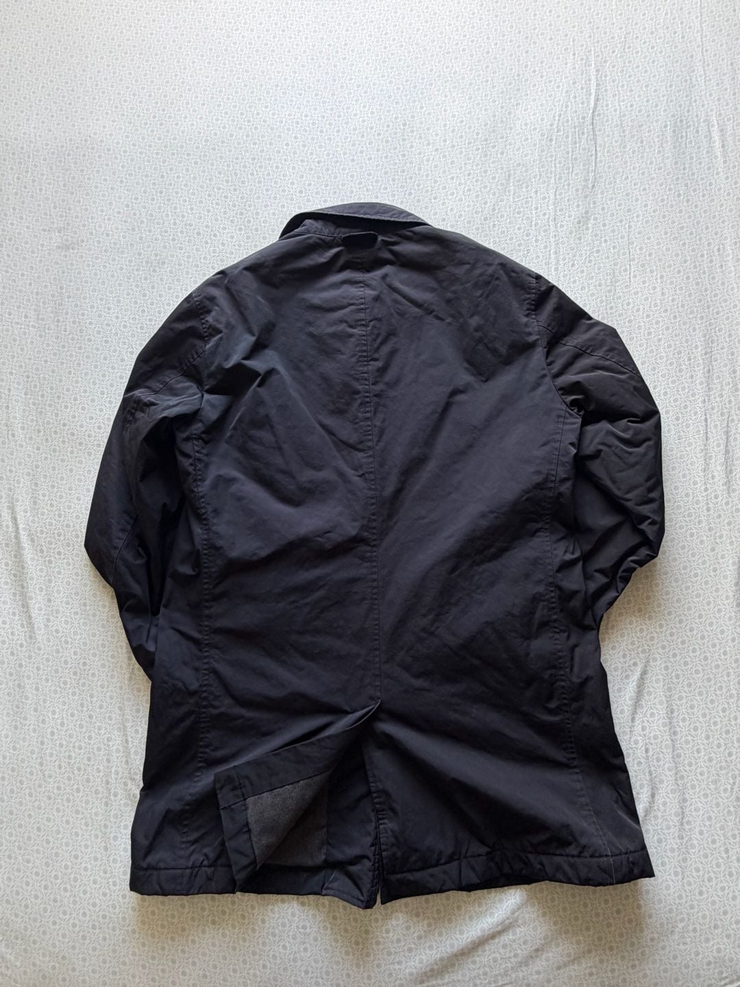 Armani Collezioni Black Nylon Trench Coat 6