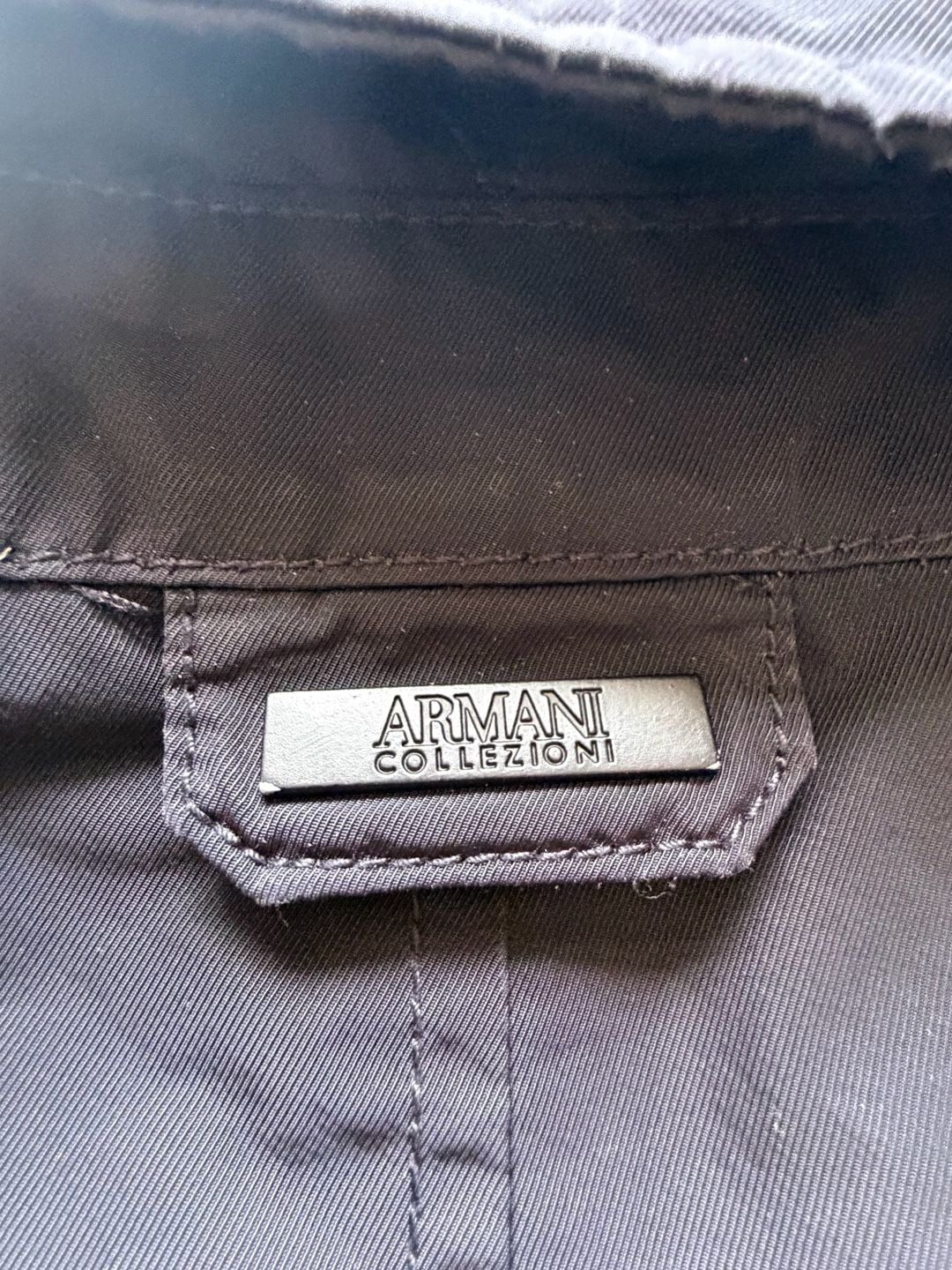 Armani Collezioni Black Nylon Trench Coat 17