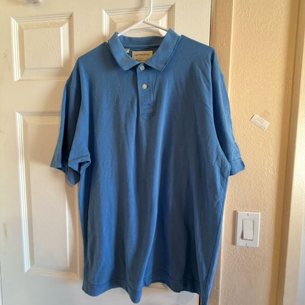 Cutter & Buck CB DryTec Polo Shirt Blue Golf Short Sleeve SOU1534-N