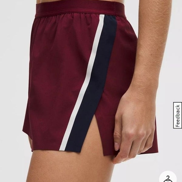 053 Lululemon High-Rise Split Short 3" *Stripe Size L