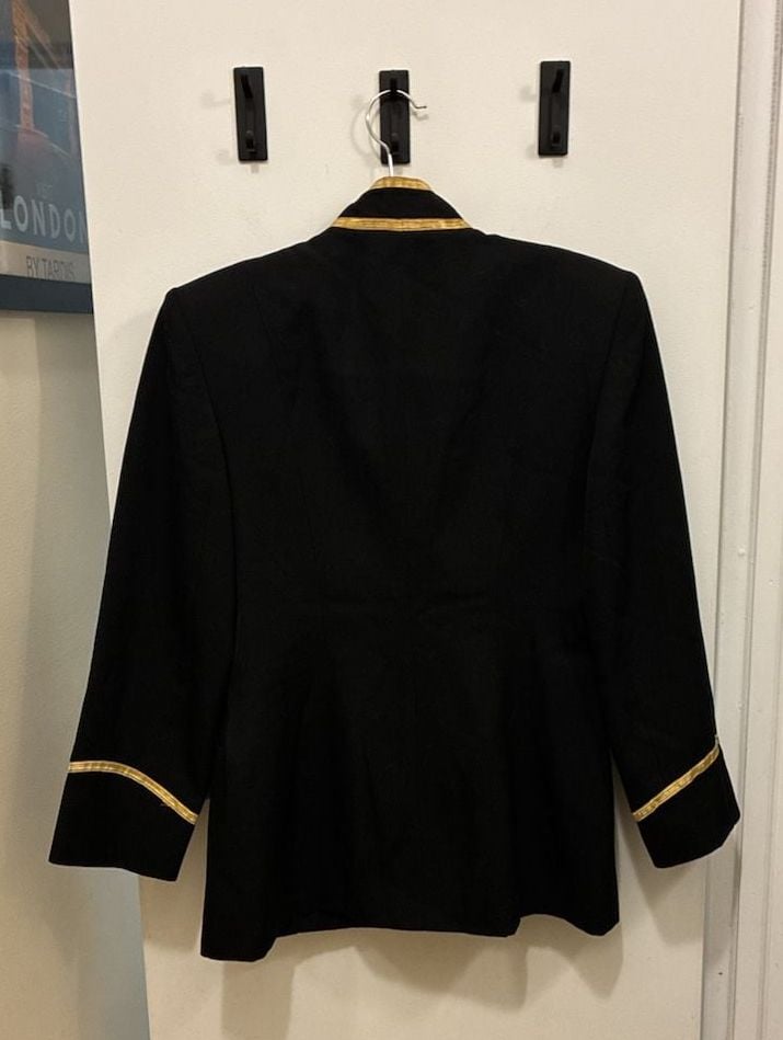 RARE! Vintage 1990s Comme Ca Des Halles Military Blazer Size 38 Black 4