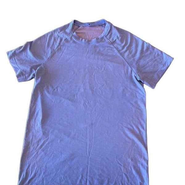 Lululemon Metal Vent Tech Short Sleeve Shirt Blue Athletic h1575